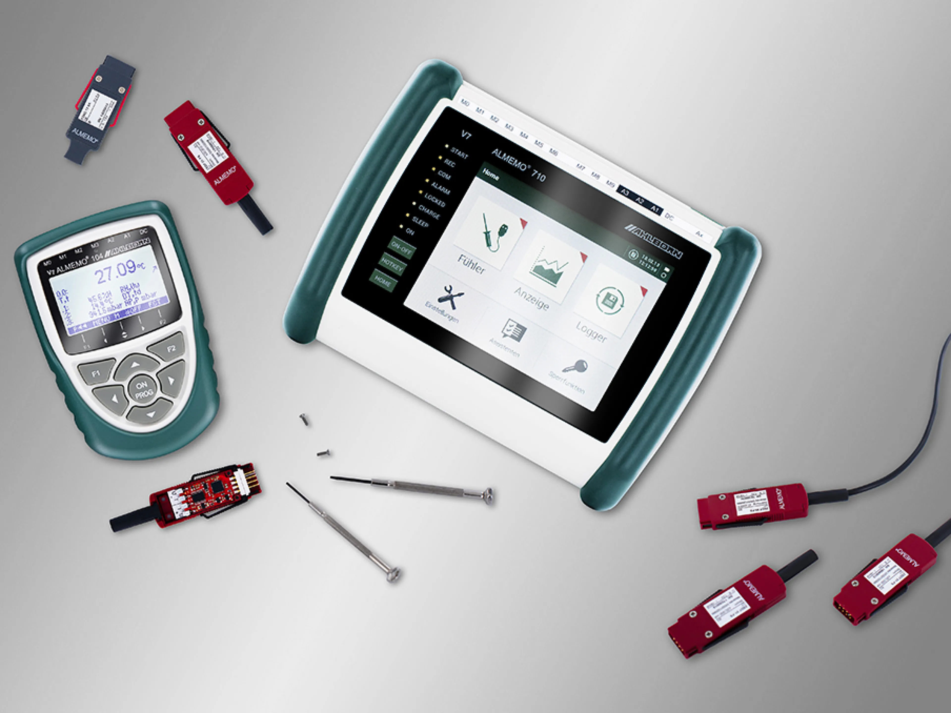 Touchscreen Datenlogger mit Steckersystem