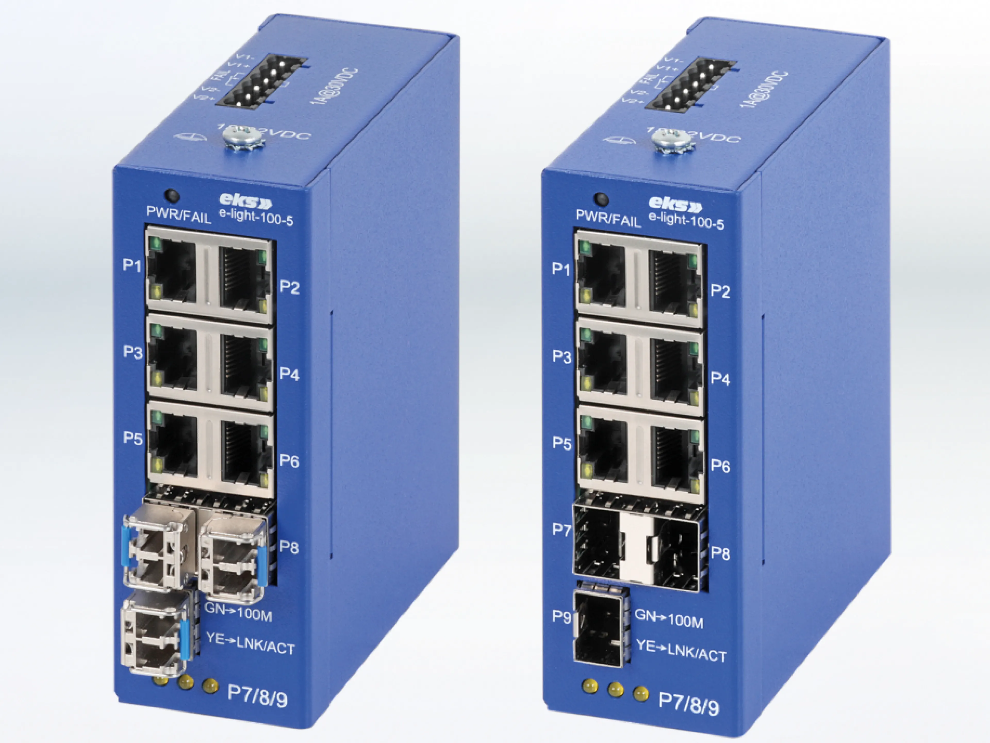 Die unmanaged Industrial Ethernet Switche zeichnen sich durch ihre sehr kompakte Bauform aus, Bild: EKS Engel Die unmanaged Industrial Ethernet Switche zeichnen sich durch ihre sehr kompakte Bauform aus