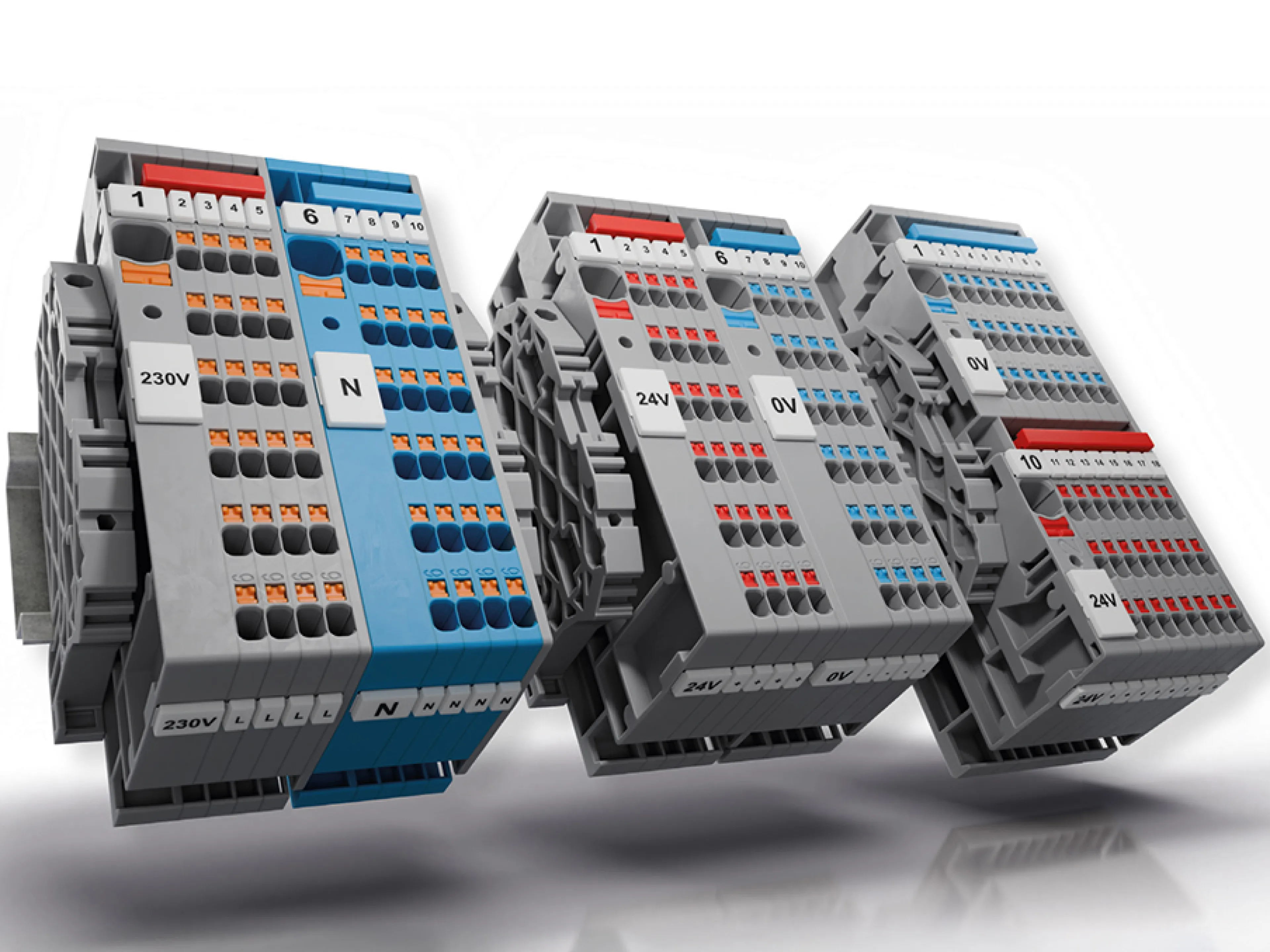 Potentialverteilerklemmen von  Conta-Clip verhindern Fehlverdrahtungen