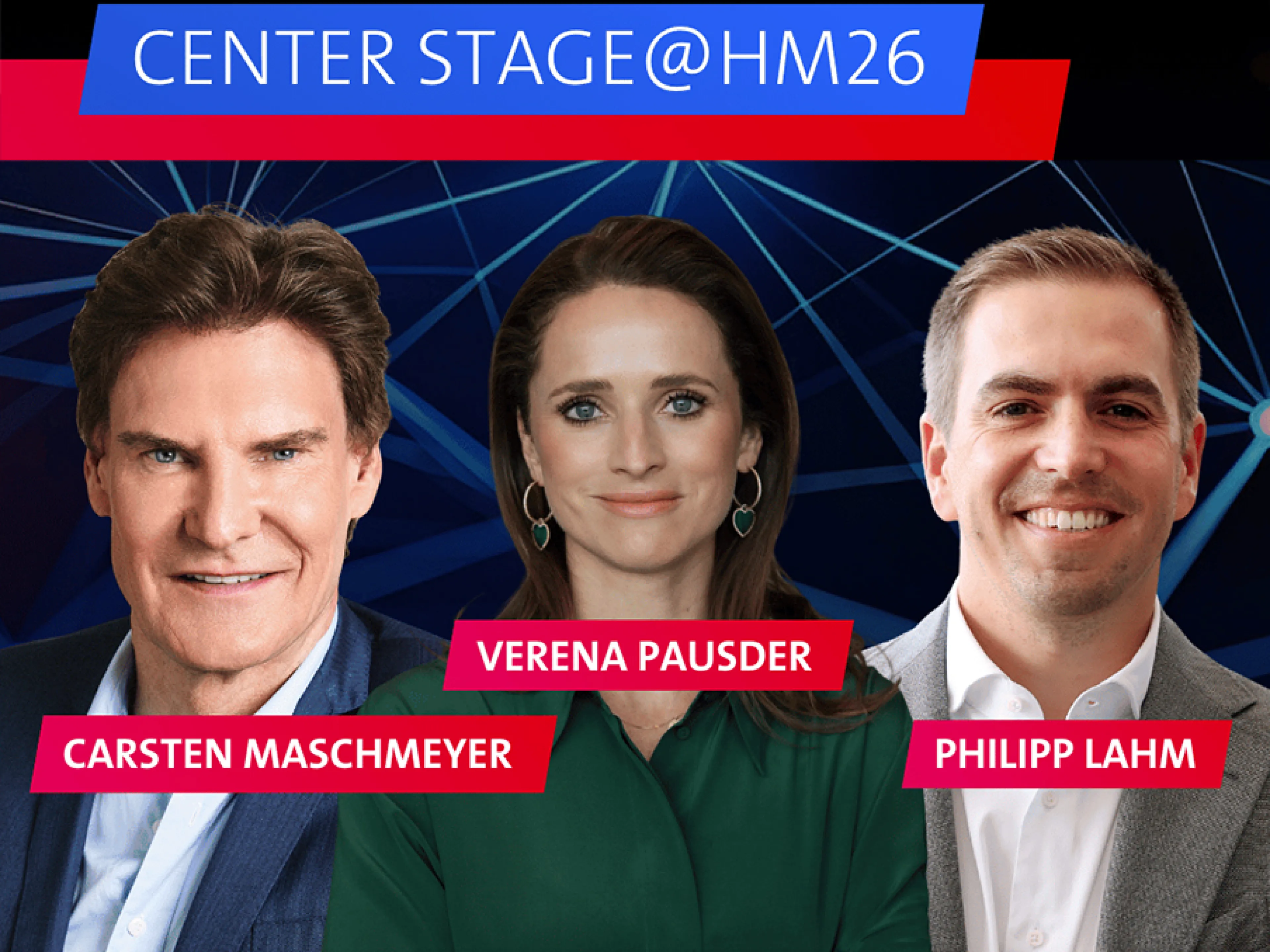 Die Center Stage auf der Hannover Messe 2026 dreht sich um die Transformation in der industriellen Produktion. Sie bringt Persönlichkeiten aus Wirtschaft, Politik, Wissenschaft und Gesellschaft mit Entscheidungsträgern der globalen Industrie zusammen, um Herausforderungen, Strategien und Lösungen auszutauschen