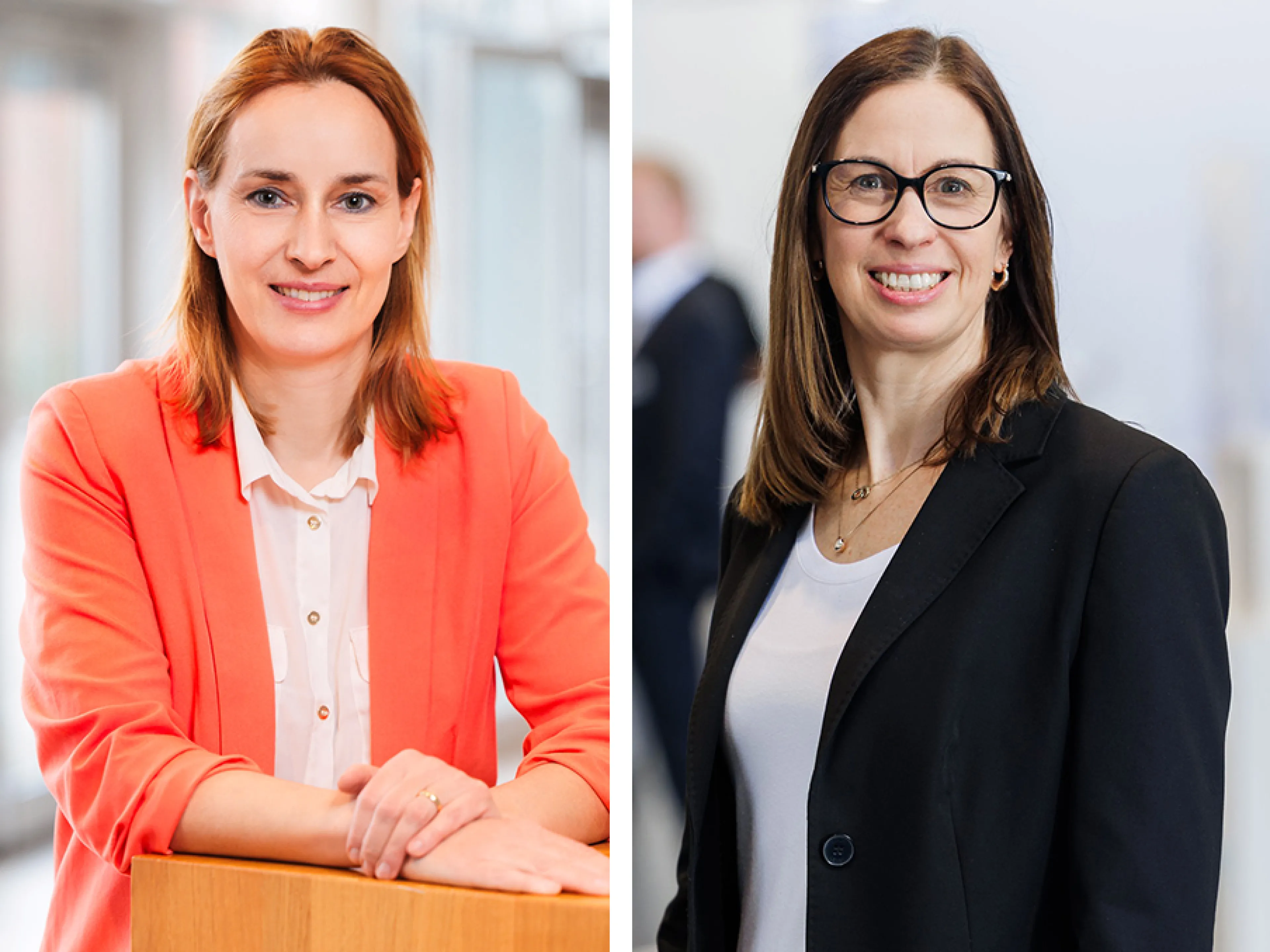 Neue Messereihe für die Elektronikentwicklung: Babette Bell, Head of Cluster und Messeleiterin der All About Electronic Solutions, und Tanja Waglöhner, COO Easyfairs DACH-IT und Messeleiterin der All About Automation