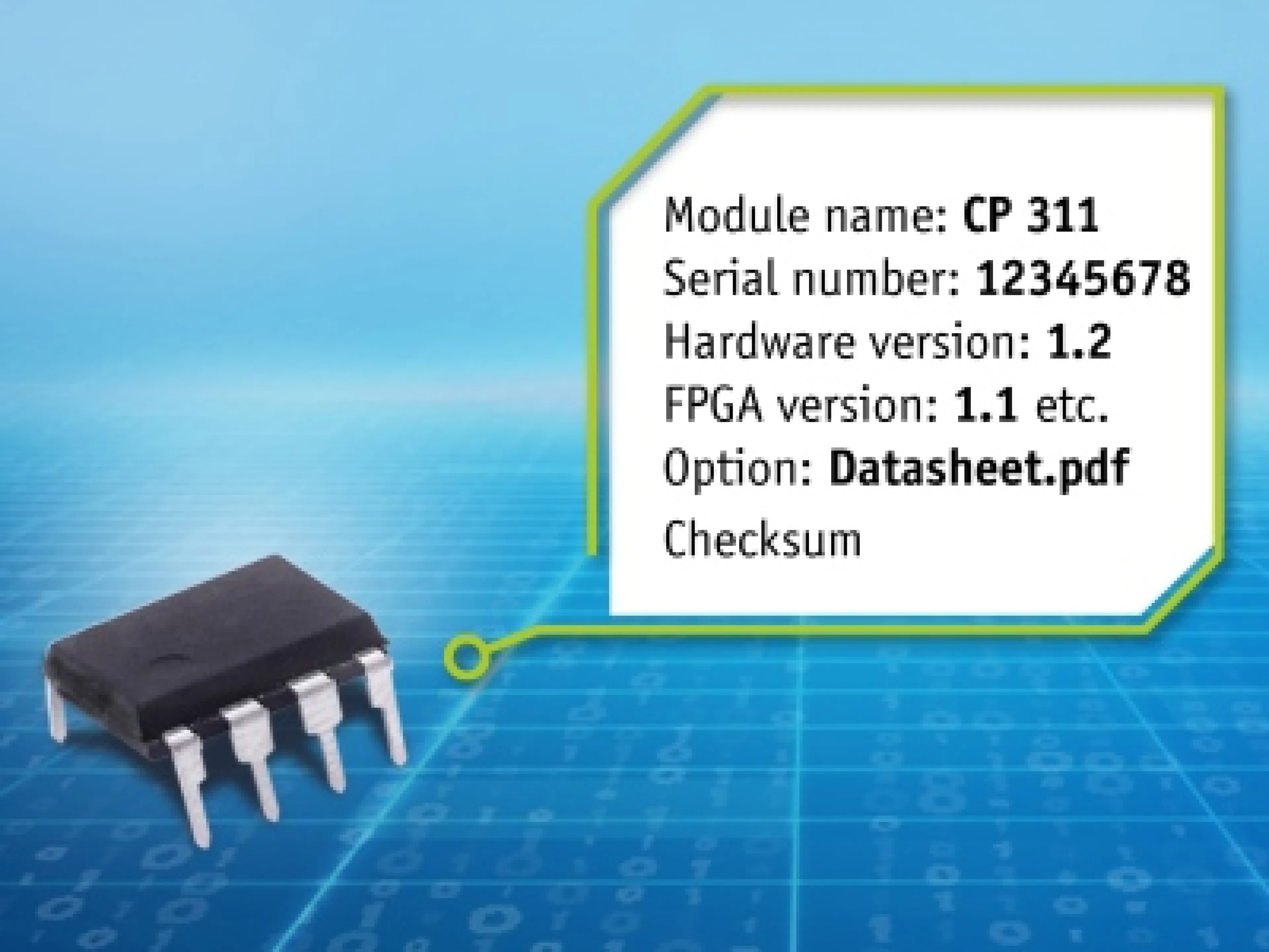Im digitale Typenschild sind alle produktrelevanten Daten gespeichert und können einfach weiterverarbeitet werden