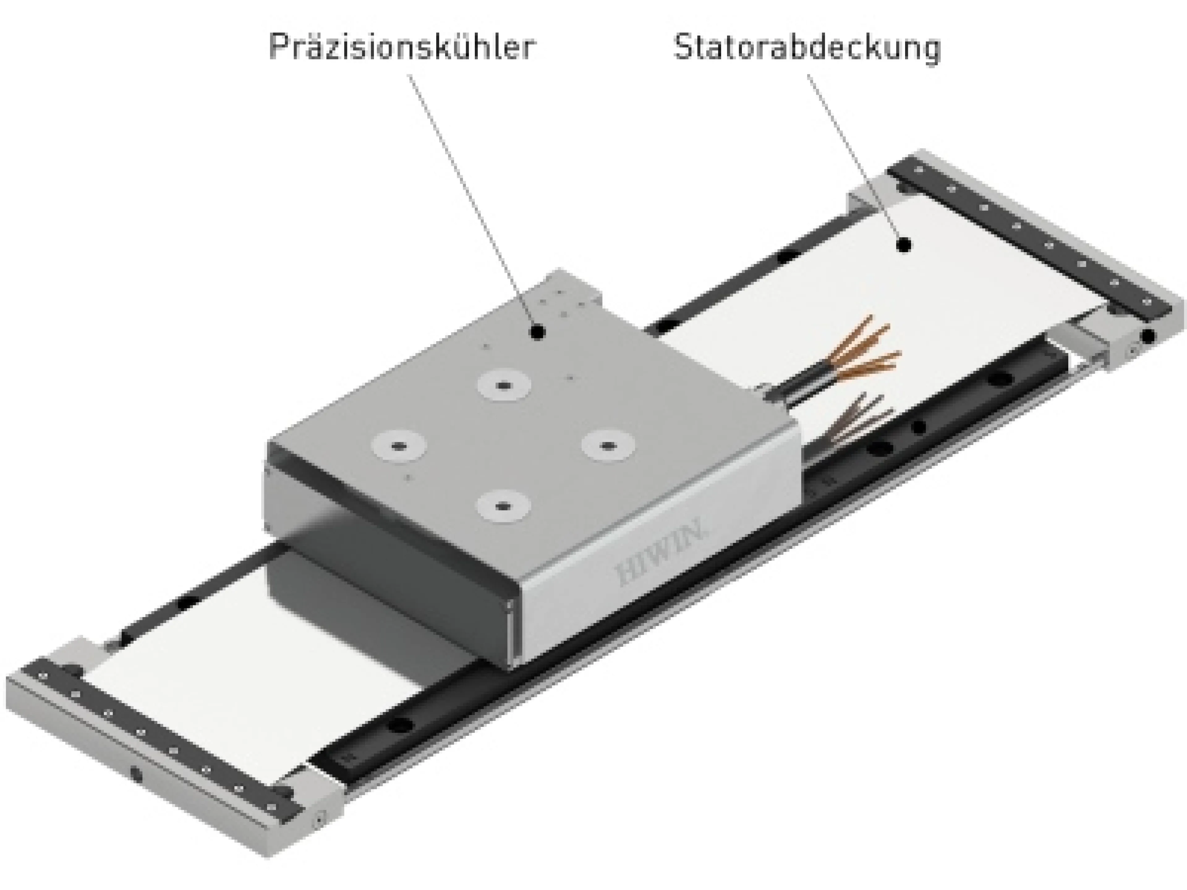 Präzisionskühler LMFC und Statorabdeckung - das neue Zubehör für die wassergekühlten Linearmotoren der Baureihen LMFA und LMFP
