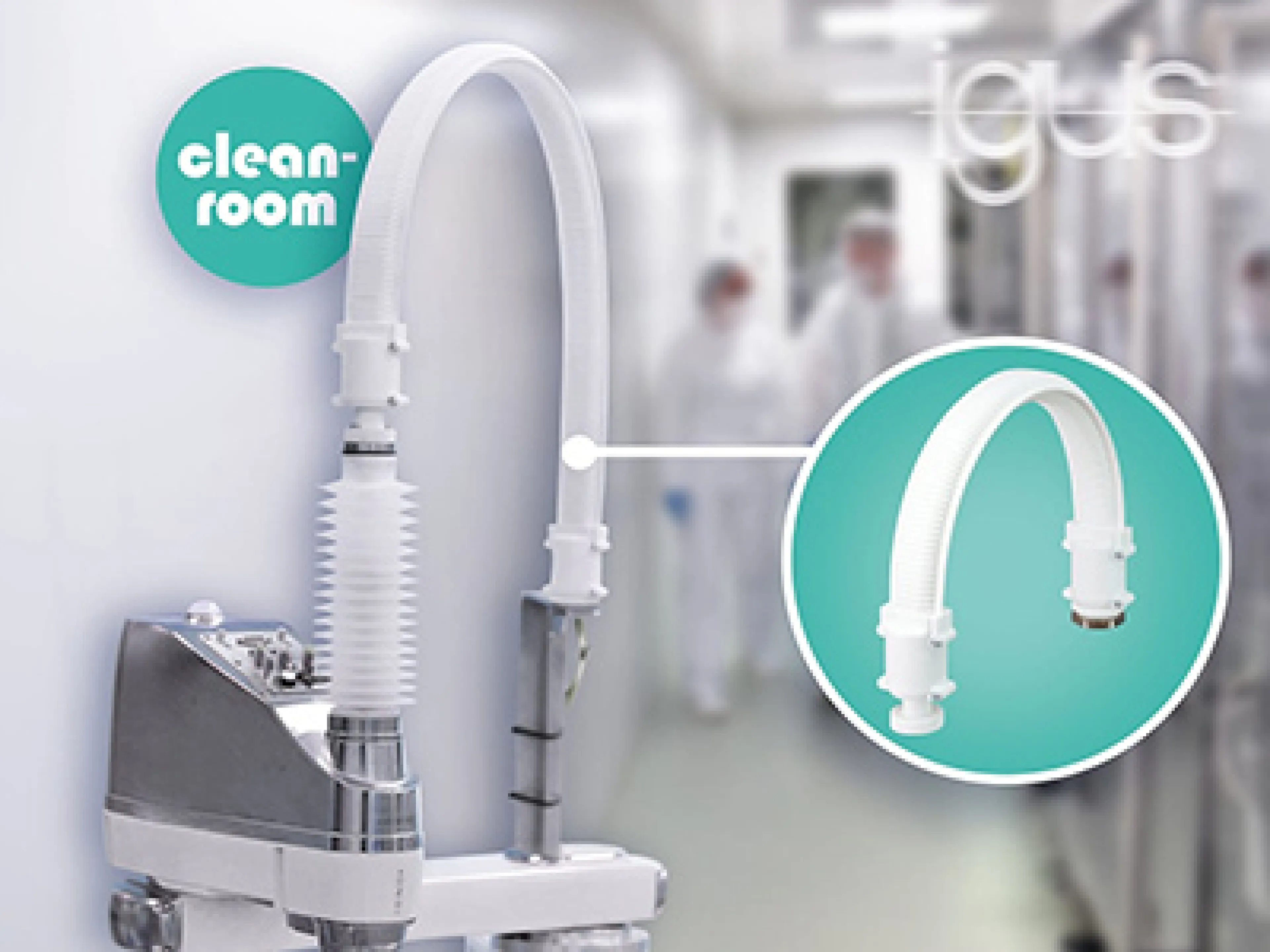 Die Clean Scara Cable Solution sorgt für eine partikelfreie Energieführung selbst bei hoch dynamischen Bewegungen
