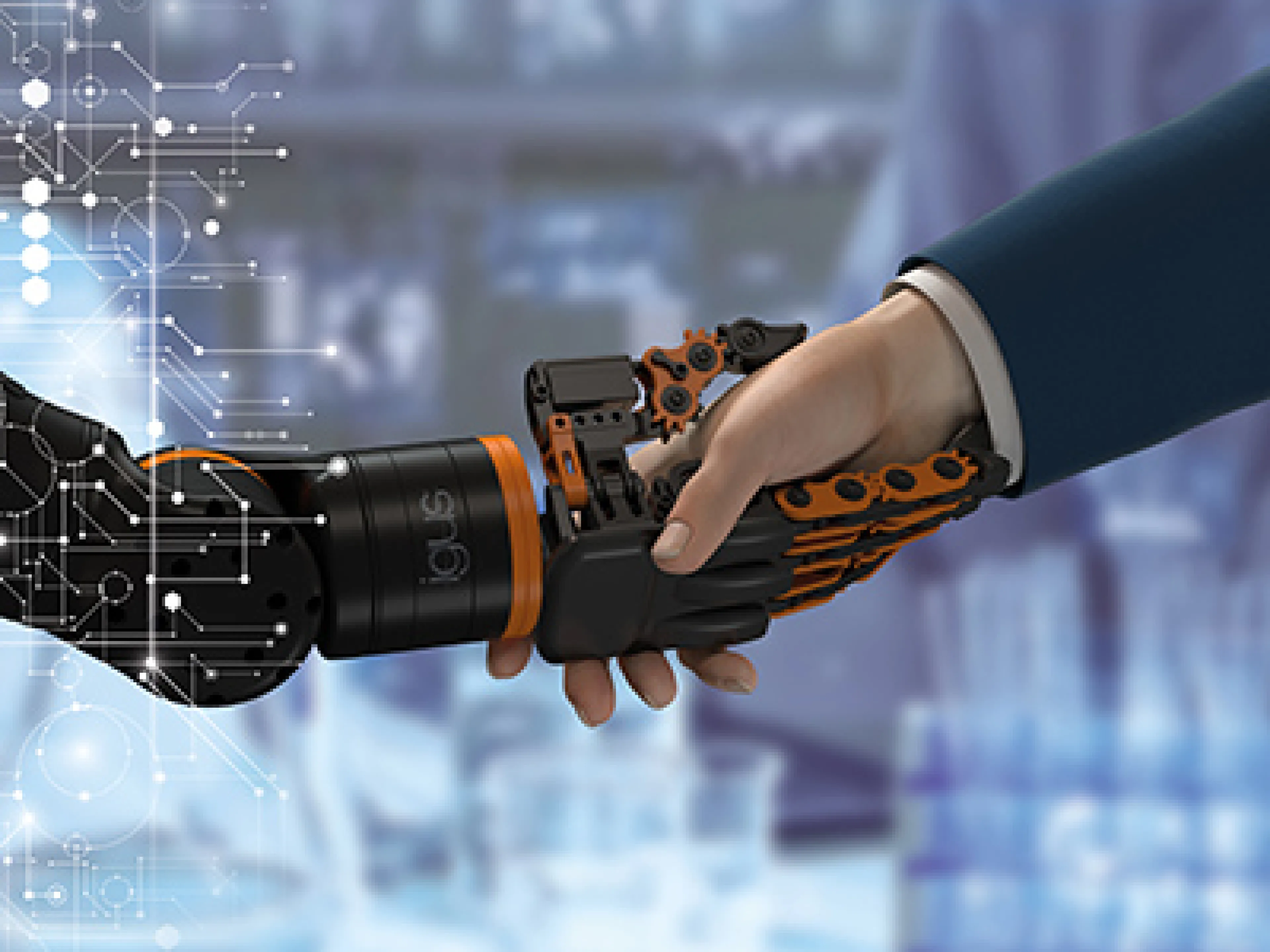 Der Cobot kann mit der neuen Low-Cost-Roboterhand eine breite Palette von einfachen humanoiden Aufgaben übernehmen