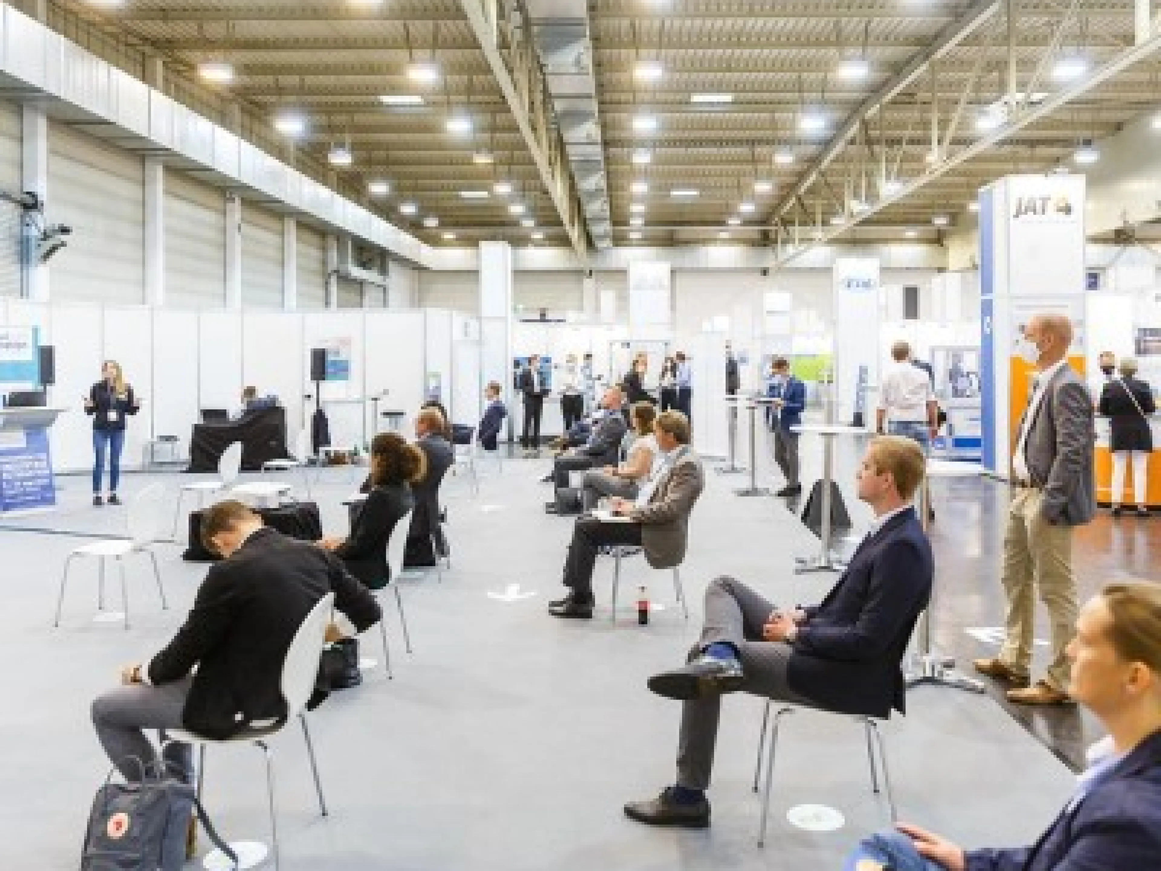 Die Talk-Lounge-Area in Essen war zentrale Anlaufstelle für Vorträge und Präsentationen