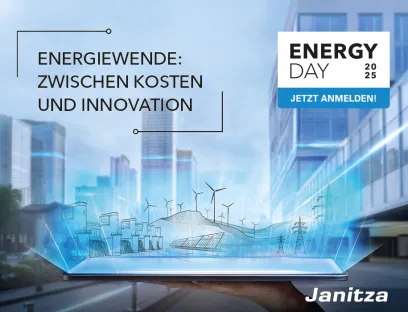 Der Janitza® ENERGY DAY 2025 trägt das Motto: Energiewende: Zwischen Kosten und Innovation, Bild: Janitza Janitza Energy Day 2025: Energiewende: Zwischen Kosten und Innovation