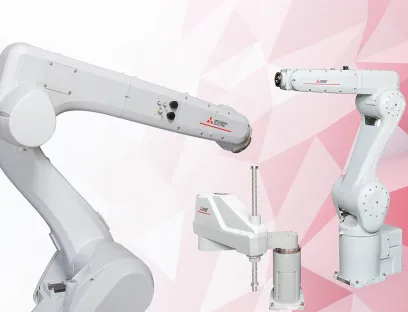 Industrieroboter verändern die Fertigung. Mitsubishi Electric zeigt neue Lösungen für einfache Integration, effiziente Prozesse und breitere Einsatzmöglichkeiten, Bild: Mitsubishi Electric Industrieroboter von Mitsubishi Electric