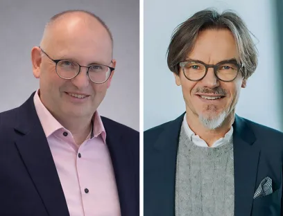 Wolfram Hänsel, Geschäftsführer der Pavis Engineering und Jürgen Schrödel, Geschäftsführer von Copa-Data 