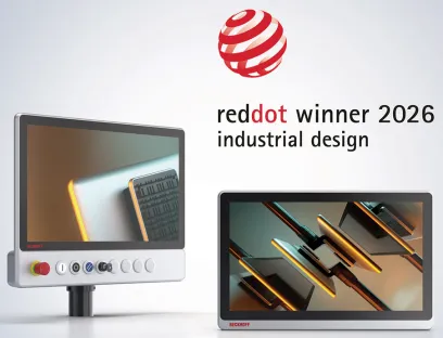 Die neue Multitouch-Panel-Generation von Beckhoff erhält den Red Dot Award 2026 für Design, Bedienkonzept und industrielle Funktionalität