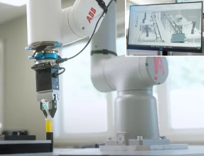 Der Automatisierungsspezialist Ide-Ativa entwickelt eine robotergestützte Fertigungslösung für Komponenten von Onkologie-Infusionssets, um eine lückenlose Rückverfolgbarkeit sicherzustellen. Die gesamte Fertigungslinie ist als digital twin nachgebildet (rechts oben) und validierte den Prozess bereits vor der Inbetriebnahme