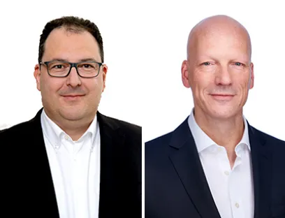Stefan Jesse (links) ist neuer Group Co-CEO und Sprecher des Executive Boards, Jochen Schütte (rechts) wird neuer CFO
