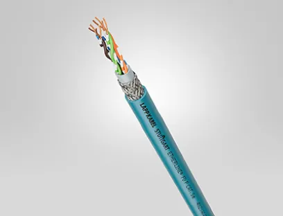 Die Etherline „FD P Cat.5e“ für Industrial Ethernet ist jetzt dank des bio-basierten TPUs von BASF als nachhaltigere Variante erhältlich, Bild: Lapp Etherline „FD P Cat.5e“ für Industrial Ethernet