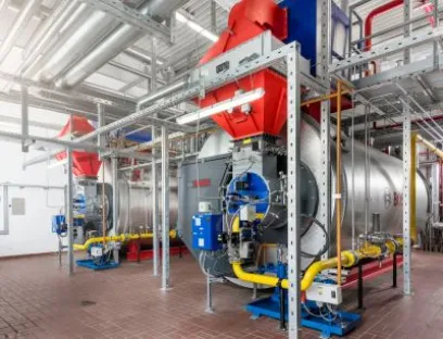 Die neuen Bosch-Dampfkessel produzieren zusammen fast 30 Tonnen Dampf pro Stunde für verschiedene Erhitzungsverfahren in der Molkerei, Bild: Bosch Industriekessel Die neuen Bosch-Dampfkessel