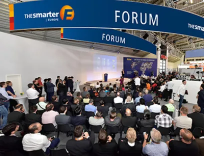 Die EM-Power Europe 2024 zeigt ein breites Rahmenprogramm mit Fokus auf Digitalisierung und Flexibilisierung des Energiesystems, Bild: Solar Promotion Forum EM-Power auf der The smarter E Europe 2024
