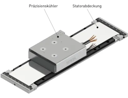Präzisionskühler LMFC und Statorabdeckung - das neue Zubehör für die wassergekühlten Linearmotoren der Baureihen LMFA und LMFP, Bild: Hiwin Präzisionskühler LMFC und Statorabdeckung - das neue Zubehör für die wassergekühlten Linearmotoren der Baureihen LMFA und LMFP