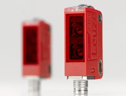 Mit dem neuen Sensor „ODT3CL1-2M“ wird die Reichweite der Distanzsensoren der Serie 3C erweitert, Bild: Leuze Laser-Lichttaster Sensor „ODT3CL1-2M“ von Leuze