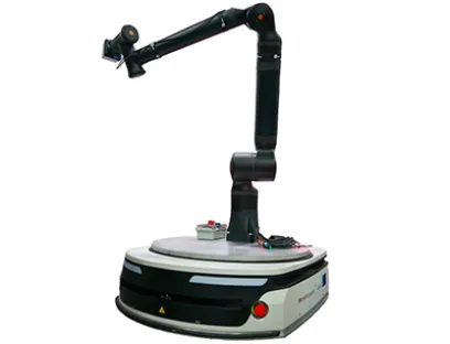 7-Achsen-Cobot kombiniert mit einem AMR, Bild: Morrell 7-Achsen-Cobot kombiniert mit einem AMR