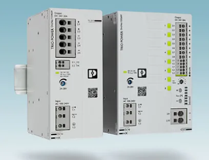 24-V-Stromversorgung „Trio Power“ für den Maschinenbau ist eine Plug-and-Play-Lösung für den Schaltschrank, Bild: Phoenix Contact 24-V-Stromversorgung „Trio Power“ für den Maschinenbau ist eine Plug-and-Play-Lösung für den Schaltschrank