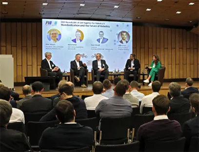 Im Roundtable-Gespräch wurden unterschiedlichste Ansichten der Branche diskutiert, vom Start-up über SPS- und Roboterhersteller bis zum Anwender und Standardisierungsorganisationen, Bild: Profibus Nutzerorganisation Im Roundtable-Gespräch wurden unterschiedlichste Ansichten der Branche diskutiert, vom Start-up über SPS- und Roboterhersteller bis zum Anwender und Standardisierungsorganisationen