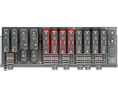 Mit bis zu 24 E/A-Modulen auf einem einzigen Knoten vertikal oder horizontal lässt sich der Platzbedarf optimieren, Bild: Rockwell Automation Flexa 5000 Eingangs-/Ausgangsmodul