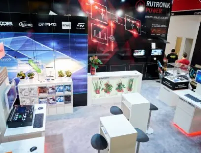 Der Stand von Rutronik auf der PCIM 2017, Bild: Rutronik Der Stand von Rutronik auf der PCIM 2017