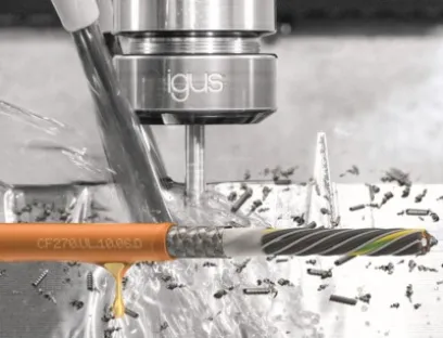 Die neue Chainflex Servoleitung ist speziell für den dynamischen Einsatz an Fanuc Antrieben in Werkzeugmaschinen entwickelt, Bild: Igus Die neue Chainflex Servoleitung ist speziell für den dynamischen Einsatz an Fanuc Antrieben in Werkzeugmaschinen entwickelt