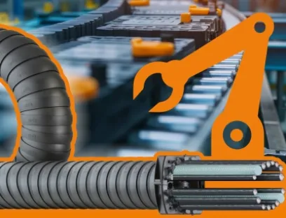 Höchste Sicherheit in der Batterieproduktion: Triflex R TRC aus ESD-Material erhält bestmögliche Trockenreinraum-Zertifizierung für ISO Klasse 4-5, Bild: Igus Höchste Sicherheit in der Batterieproduktion: Triflex R TRC aus ESD-Material erhält bestmögliche Trockenreinraum-Zertifizierung für ISO Klasse 4-5