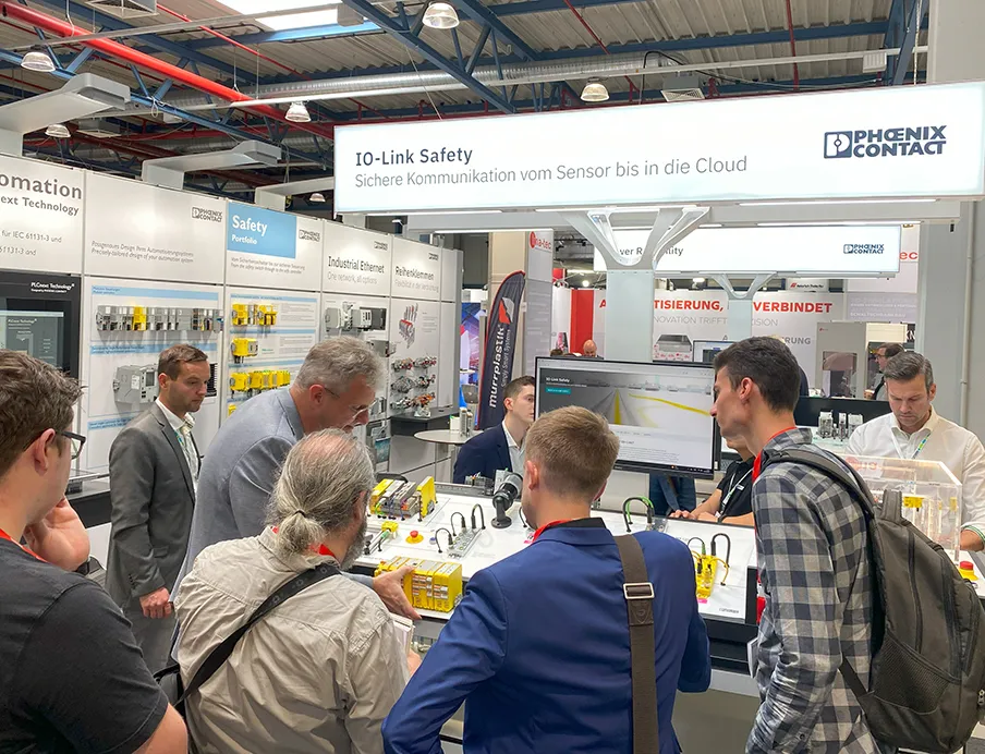 IO-Link Safety als aufkommender Standard sorgte auf der All About Automation in Heilbronn für reges Interesse, Bild: EAD-portal.de / Susanne Woggon IO-Link Safety als aufkommender Standard sorgte auf der All About Automation in Heilbronn für reges Interesse