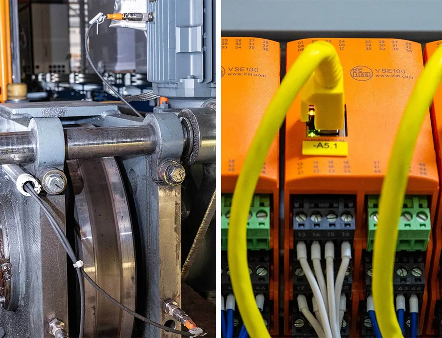 Boehringer Ingelheim setzt hochsensible Beschleunigungssensoren im Lager ein. Diese erkennen rechtzeitig Schäden und Verschleiß an kritischen Bauteilen wie Laufrad und Antrieb, indem sie permanent deren Vibrationen überwachen.