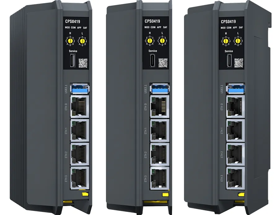 Die „CPS0419“ mit viermal 1,9 GHz Rechenleistung ist das Flaggschiff der neuen Prozessorreihe im „M100“-Steuerungssystem, Bild: Bachmann Electronic Linux-basierte Steuerung: Die „CPS0419“ mit viermal 1,9 GHz Rechenleistung ist das Flaggschiff der neuen Prozessorreihe im „M100“-Steuerungssystem