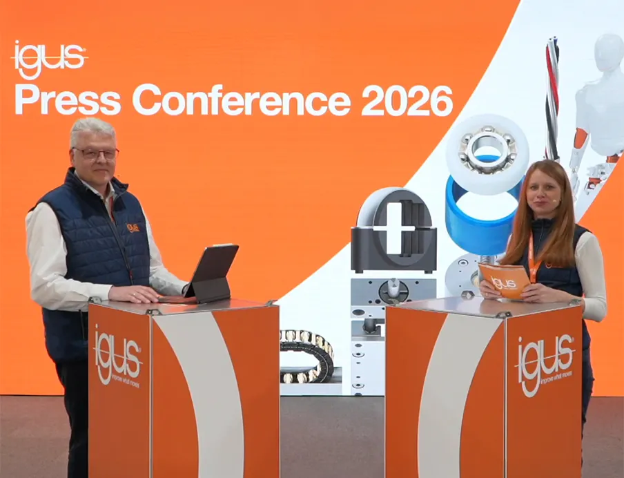 Artur Peplinski, CEO und Sprecher der Geschäftsführung, und Anja Görtz-Olscher, Senior PR Manager bei Igus