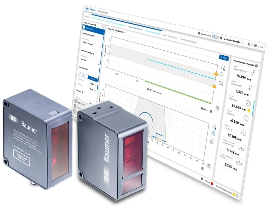 Die smarten 2D-Profilsensoren der OX-Serie verbinden ein kompaktes Gehäuse mit einfacher Bedienbarkeit - dank integriertem Webinterface.