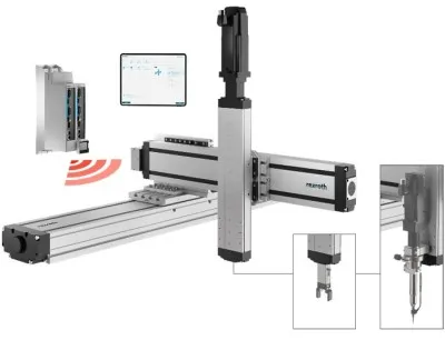 Die Smart Function Kits mit vorinstallierter Software vereinfachen nicht nur die Inbetriebnahme und Programmerstellung, sondern auch die Anbindung externer Peripheriegeräte, Bild: Bosch Rexroth Die Smart Function Kits mit vorinstallierter Software vereinfachen nicht nur die Inbetriebnahme und Programmerstellung, sondern auch die Anbindung externer Peripheriegeräte