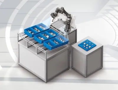 Innovative Sensortechnologie für Roboterarme ermöglicht schnelle Erkennung unregelmäßig angeordneter Teile im Schüttgut, Bild: Omron Innovative Sensortechnologie für Roboterarme ermöglicht schnelle Erkennung unregelmäßig angeordneter Teile im Schüttgut