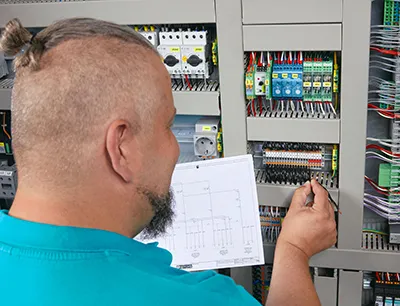 Mit einer Hand zum sicheren Anschluss im Schaltschrankbau, Bild: Phoenix Contact Mit einer Hand zum sicheren Anschluss im Schaltschrankbau