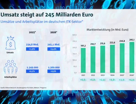 Software & Telekommunikations-Infrastruktur treiben die Umsatzentwicklung im Bereich Digitalwirtschaft voran