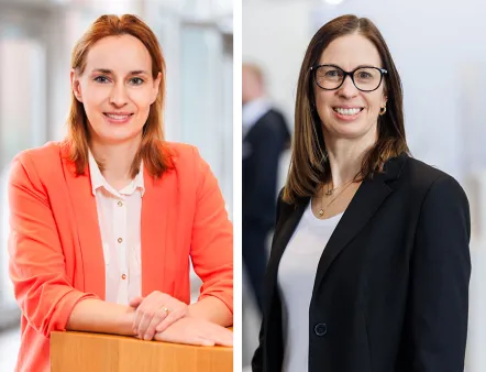 Neue Messereihe für die Elektronikentwicklung: Babette Bell, Head of Cluster und Messeleiterin der All About Electronic Solutions, und Tanja Waglöhner, COO Easyfairs DACH-IT und Messeleiterin der All About Automation