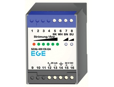 Jetzt mit IECEx-Zulassung: Auswertegerät SZAb von EGE für Atex-zertifizierte Strömungswächter-Serien ST und STS