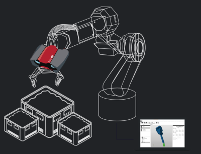 „EyeT+ Pick“ von Vision On Line ist ein Hochleistungs-Bin-Picking-3D-System für das zufällige Greifen eines Produktes in einem Behälter