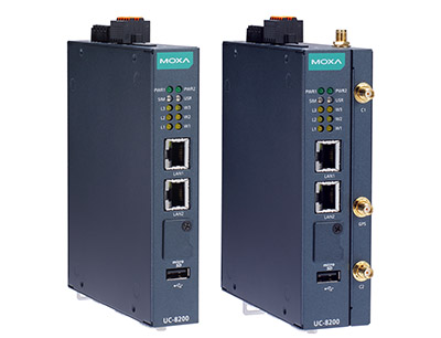 Die Arm-basierten Computer der Serie UC-8200 bieten ein automatisches Failover zwischen Wi-Fi-, Mobilfunk- und Ethernet-Verbindungen für Zuverlässigkeit und hohe Verfügbarkeit