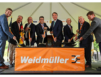 Der offizielle Baubeginn für den erweiterte Weidmüller-Standort in Richmond, Virginia wurde mit einem Spatenstich am 18. Mai in Richmond gefeiert